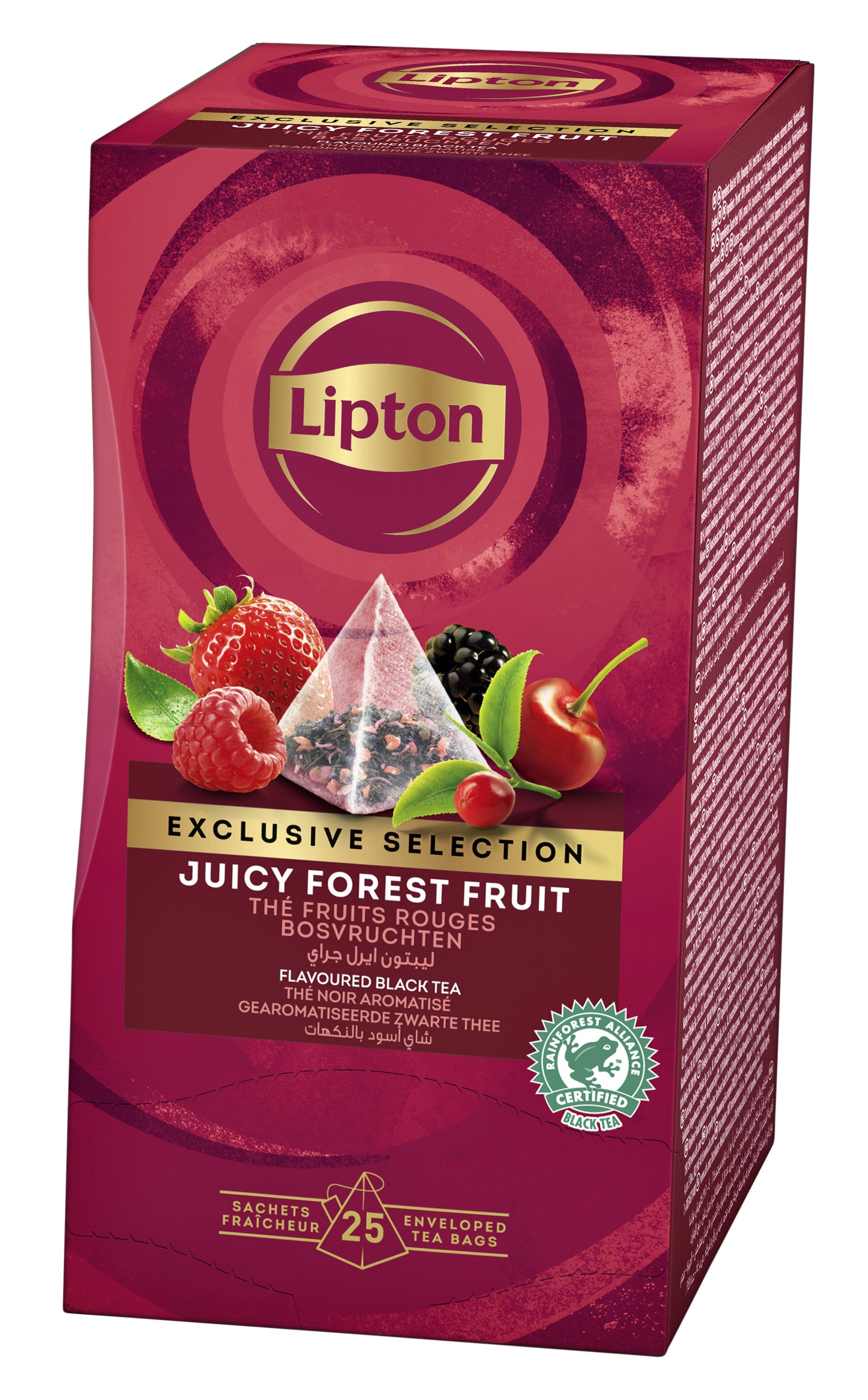 Lipton Exclusive Bosvruchten Thee 25 Piramidezakjes - 2
