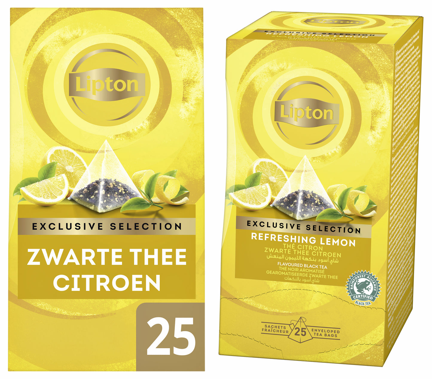 Lipton Exclusive Citroen Thee in Piramidezakjes 25x2g - 3