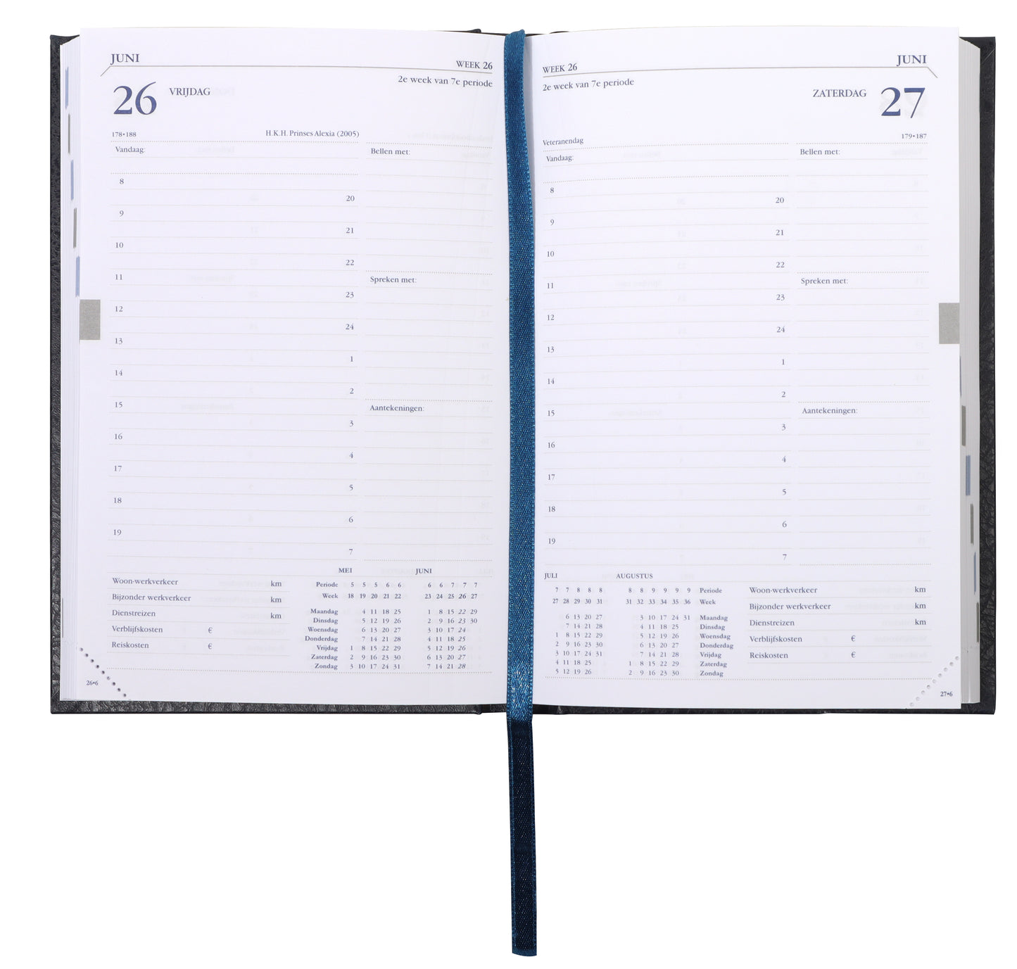 Agenda 2025 Ryam Twenty-four Mundior 1-dagen bl | 115x170mm - 2