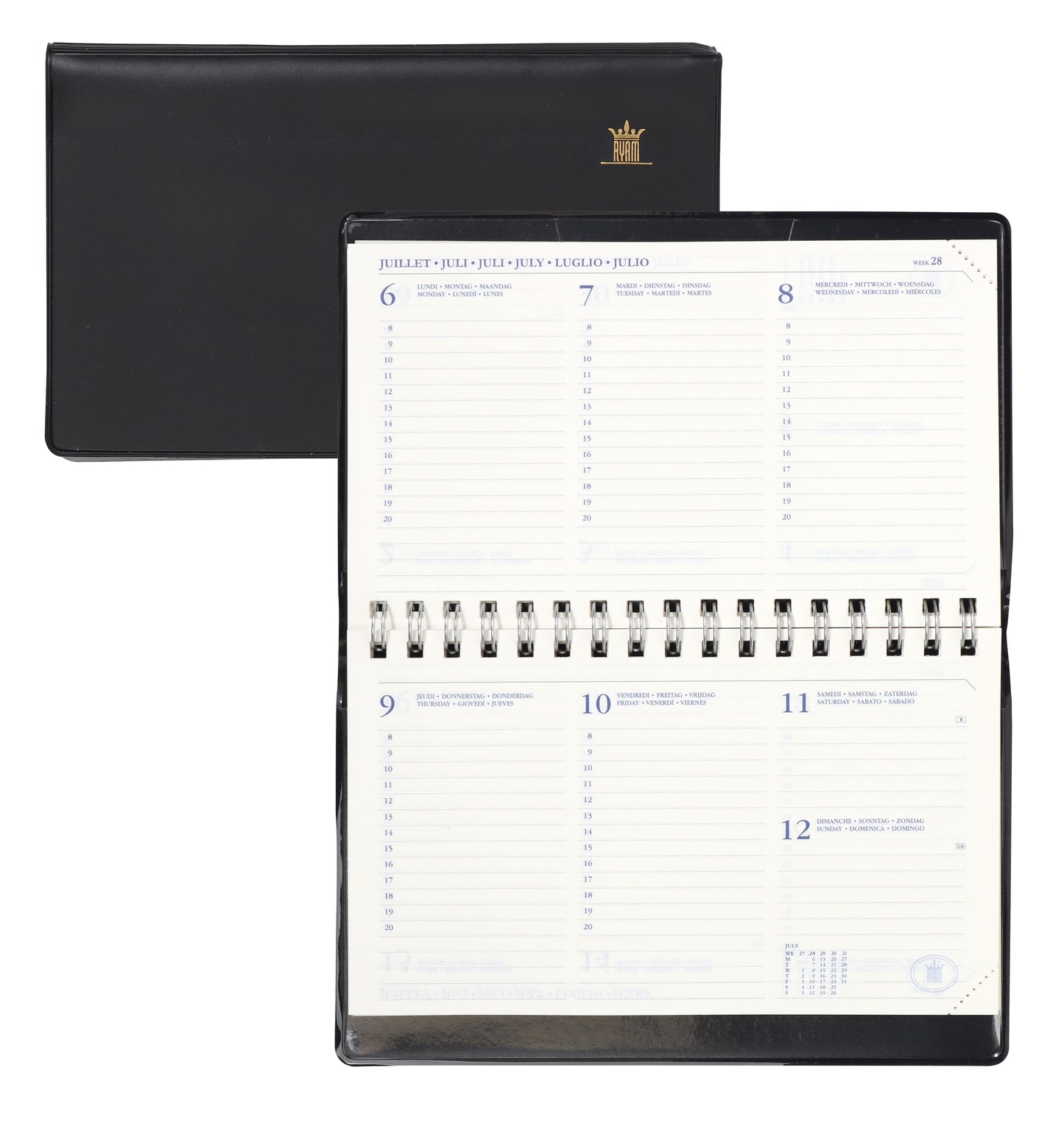Agenda 2025 Ryam Compact Suprema 7d/2p Zwart - 3