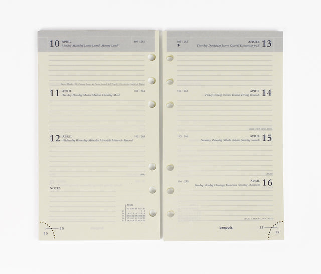 Agendavulling Brepols Brefax 17 2025 7 Dagen/2 Pagina's