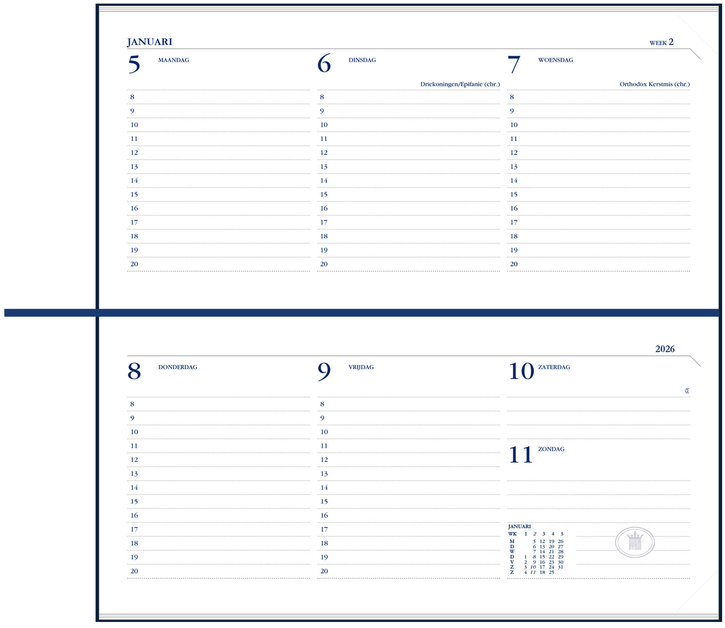 Agenda 2025 Ryam Memoplan 7 Suprema 7d/2p Bordeaux - 2