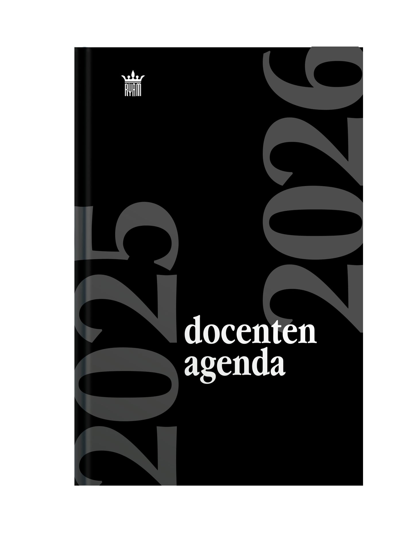 Schoolagenda 2024-2025 Ryam docenten, 7 dagen/2 pagina's zwart
