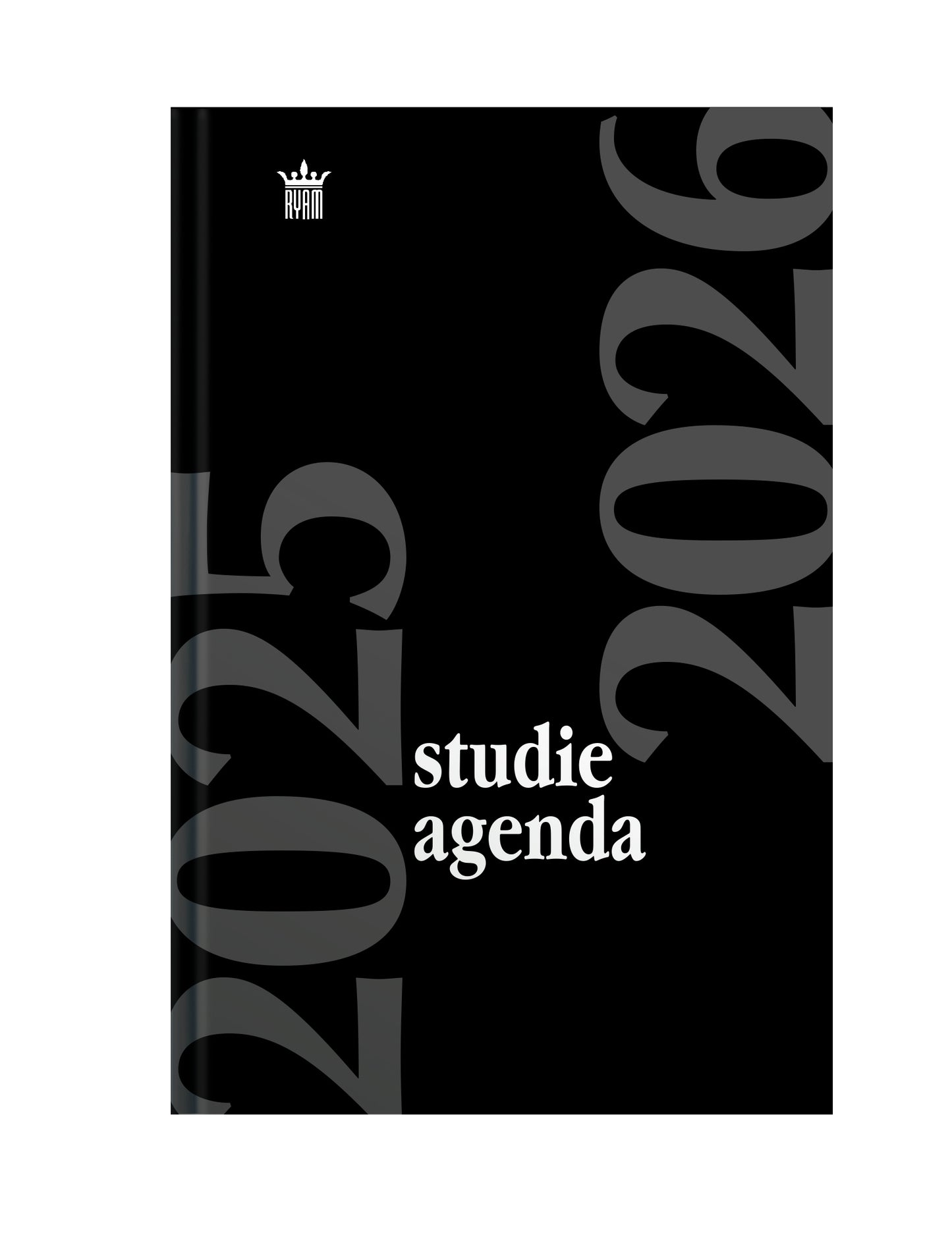 Schoolagenda 2024-2025 Ryam Studie, 7 dagen/2 pagina's zwart