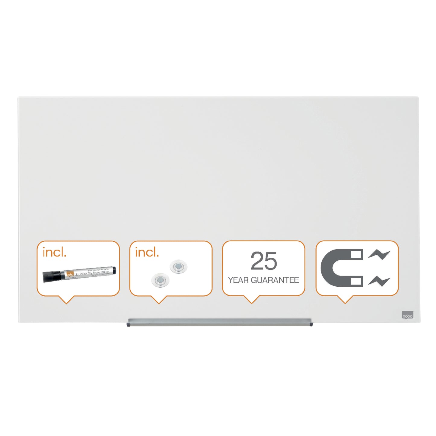 Nobo Impression Pro Glazen Magneetbord 993x559mm Wit