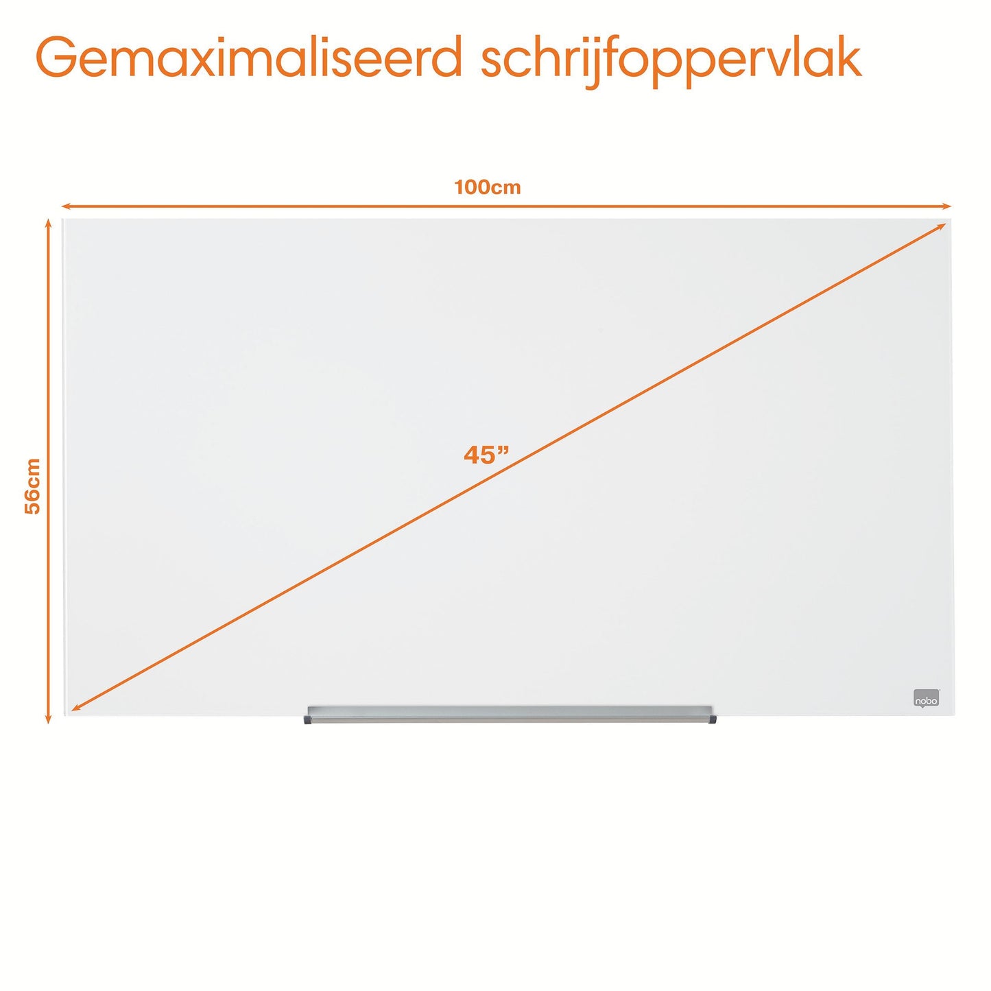 Nobo Glasbord Impression Pro 1260x711mm Wit - Magnetisch en Bestand tegen Vlekken - 5