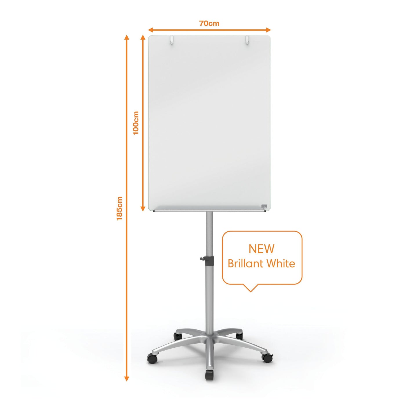 Mobiele Flipover Nobo Diamond Glass 70x100cm - 7