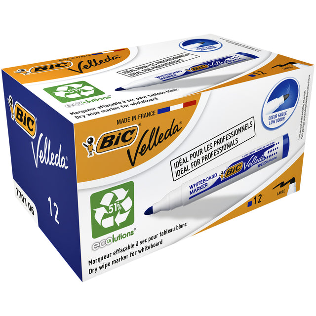 Viltstift Bic 1701 Whiteboard Rond 1,4mm Blauw