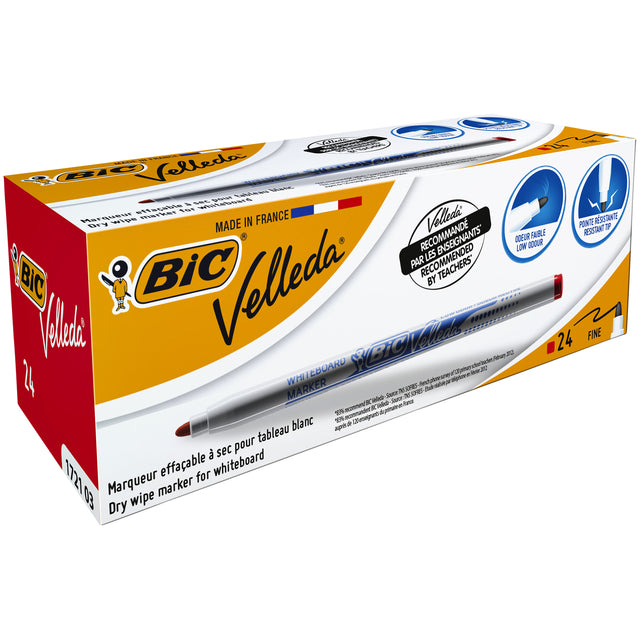 bic 1721 whiteboardstift rond 1,6mm Rood