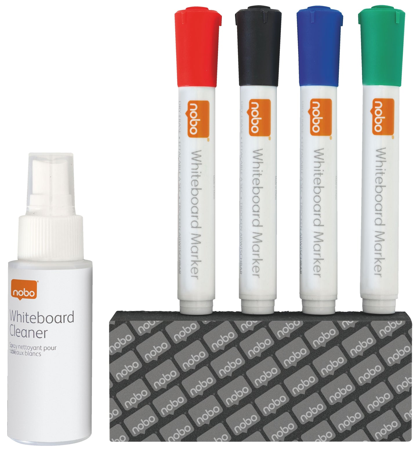 Whiteboard Starterkit met Markers, Wisser en Reinigingsspray