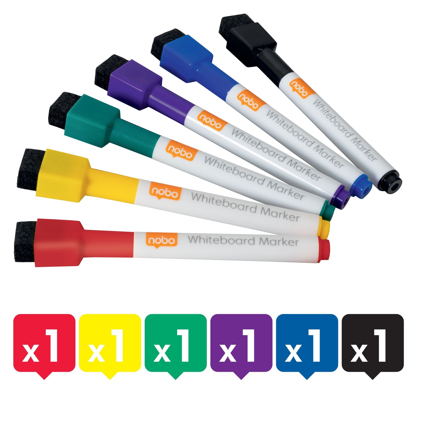 Rexel Whiteboard Mini Marker, droog uitwisbaar, Ass, inclusief wisser en cleaner - 3