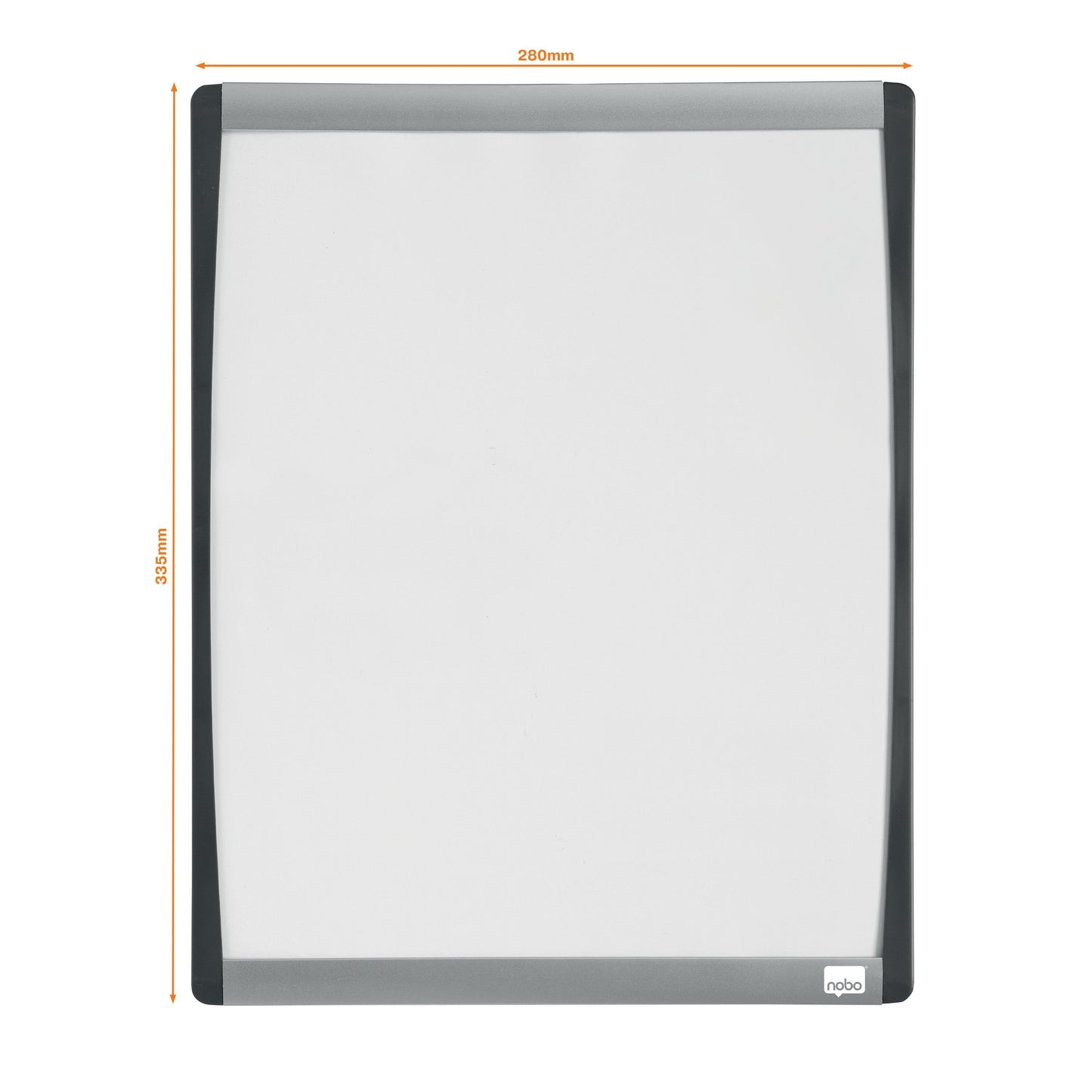Whiteboard Nobo Gewelf 35,5x28cm Zwart/Zilver - 3