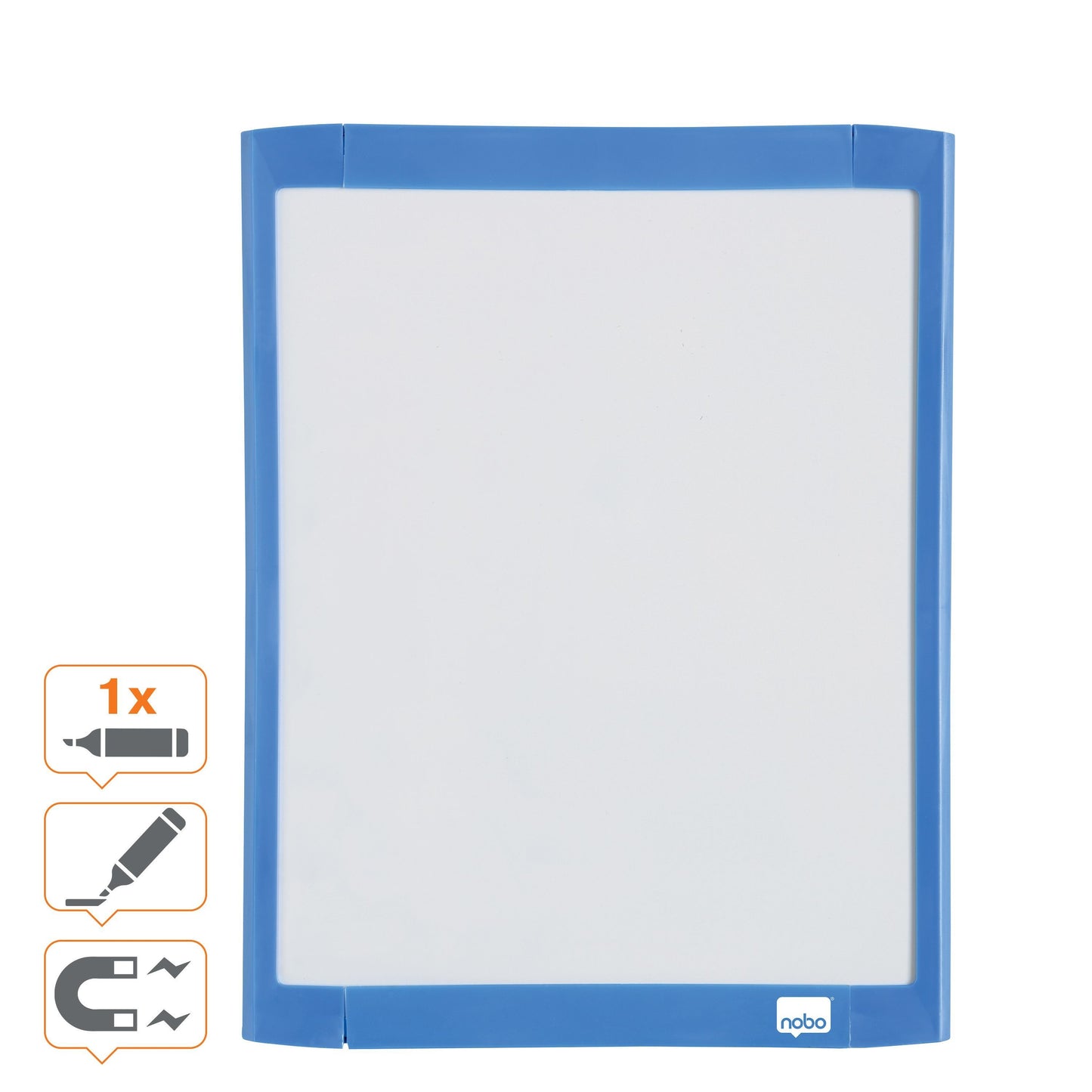 Nobo Gelakt Magnetisch Whiteboard 21,6x28cm, assorti lijstkleuren - 2