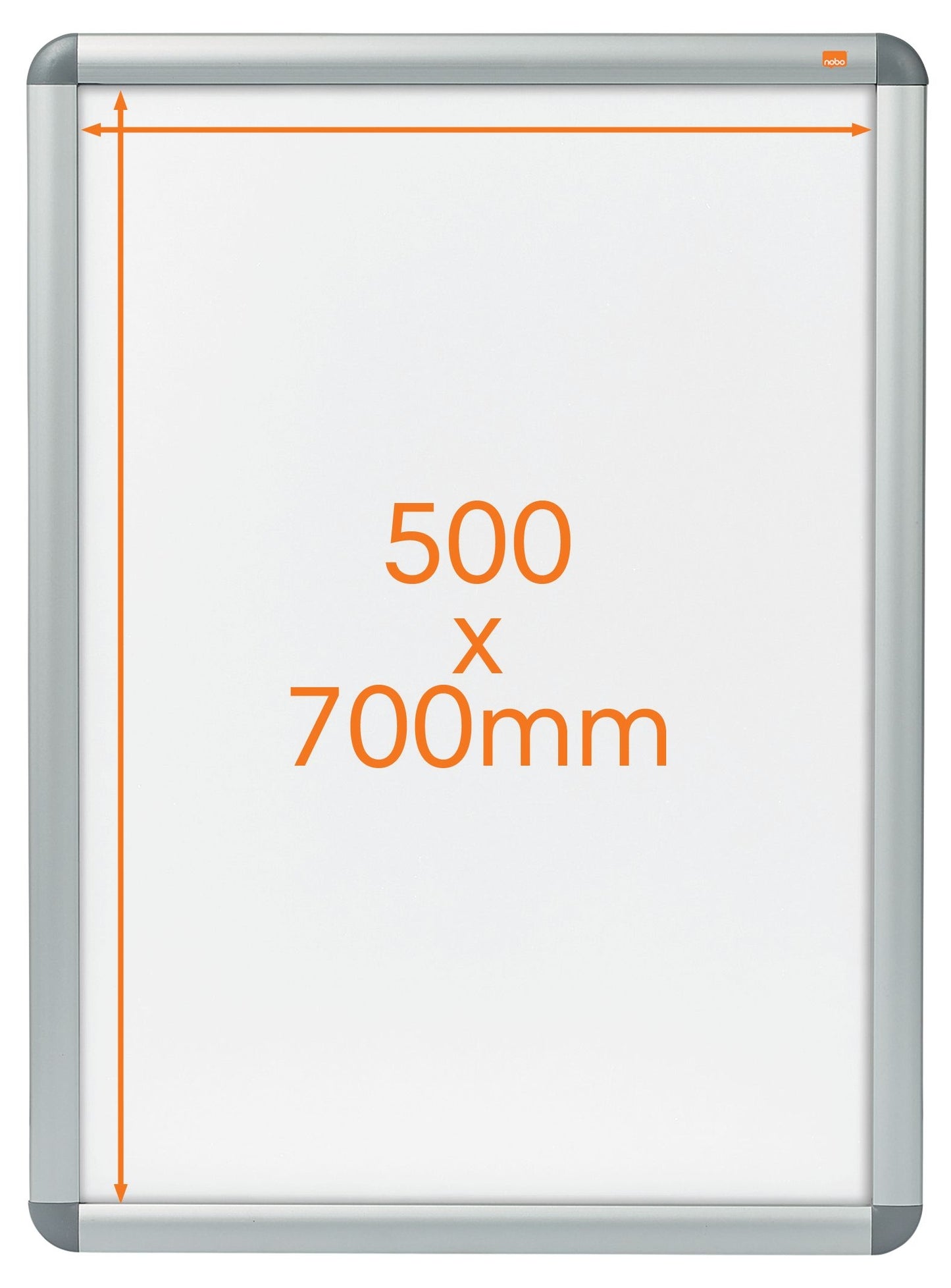 Kliklijst Nobo 700x500mm aluminium met anti-reflectie folie - 2