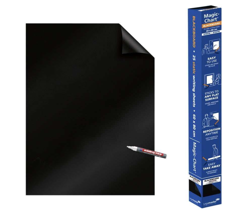 Magic-Chart Legamaster whiteboard 60x80cm, zwart