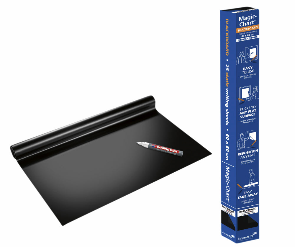 Magic-Chart Legamaster whiteboard 60x80cm, zwart - 3