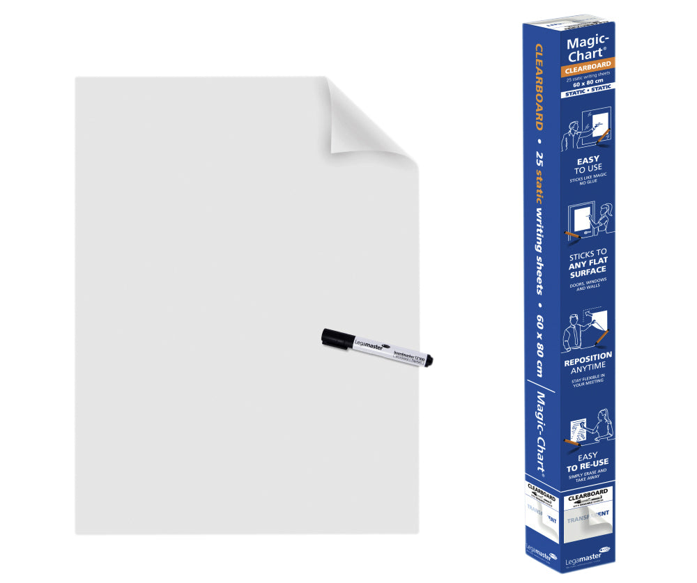 Magic-Chart whiteboard 60x80cm, transparant