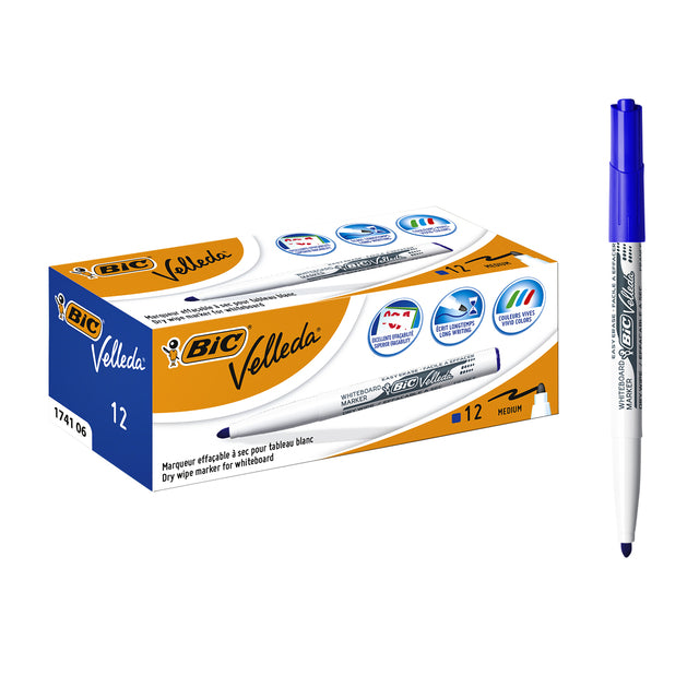 Bic 1741 Whiteboard Viltstift Rond M Blauw, 1,4mm - 2