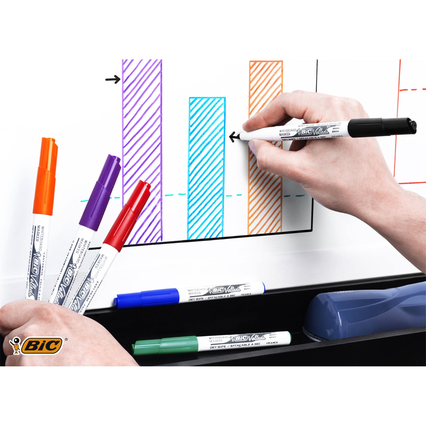 Bic 1744 Whiteboard Viltstift Rond M Assorti, 1,4mm - 2