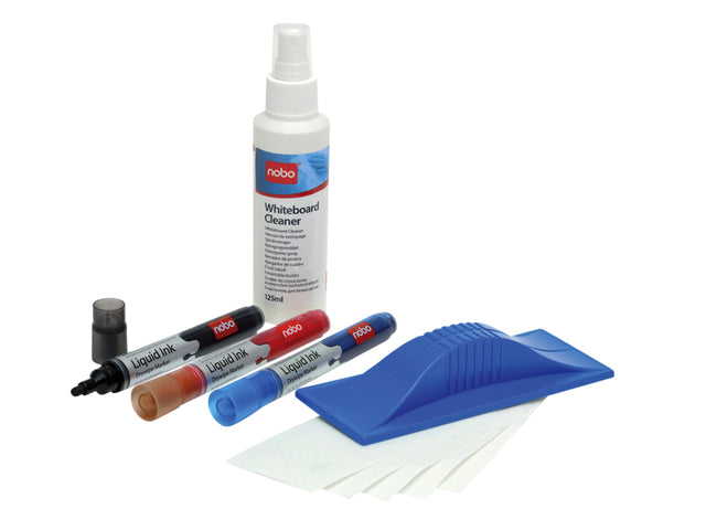 Nobo Whiteboard Starterkit met Markers, Wisser en Reinigingsvloeistof - 2