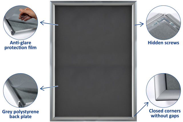 Aluminium kliklijst Europel A2 25mm met Easy-Click - 4