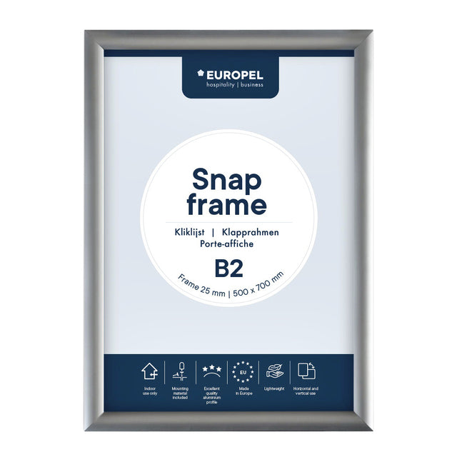 Kliklijst Europel B2 50x70cm met 25mm profiel en Easy-Click