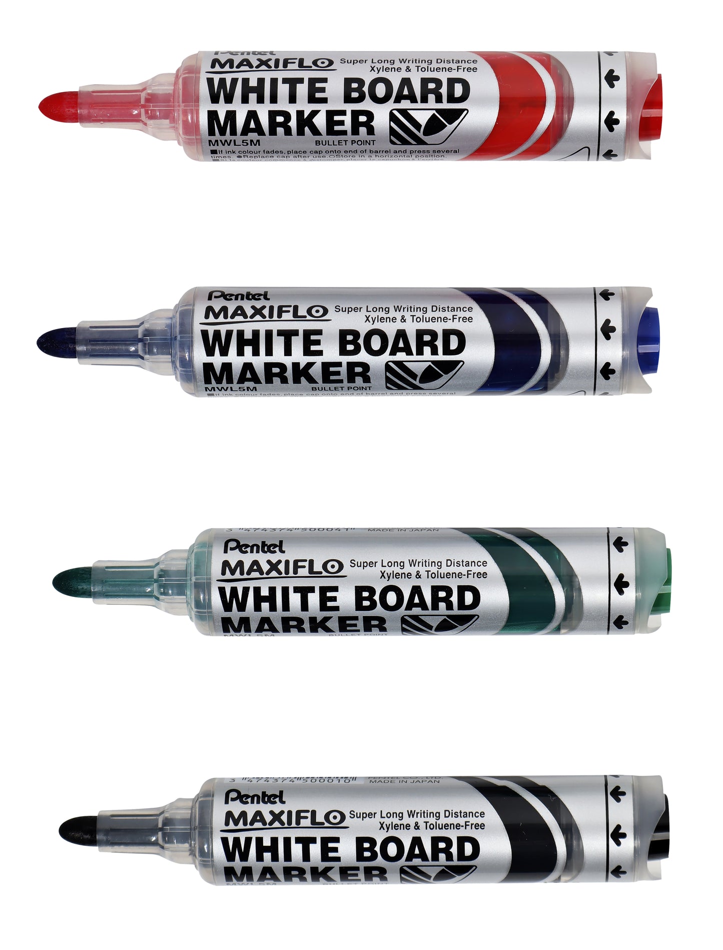 Pentel MWL5M Whiteboardmarker 3mm zwart, vloeibare inkt, lang meegemaakt