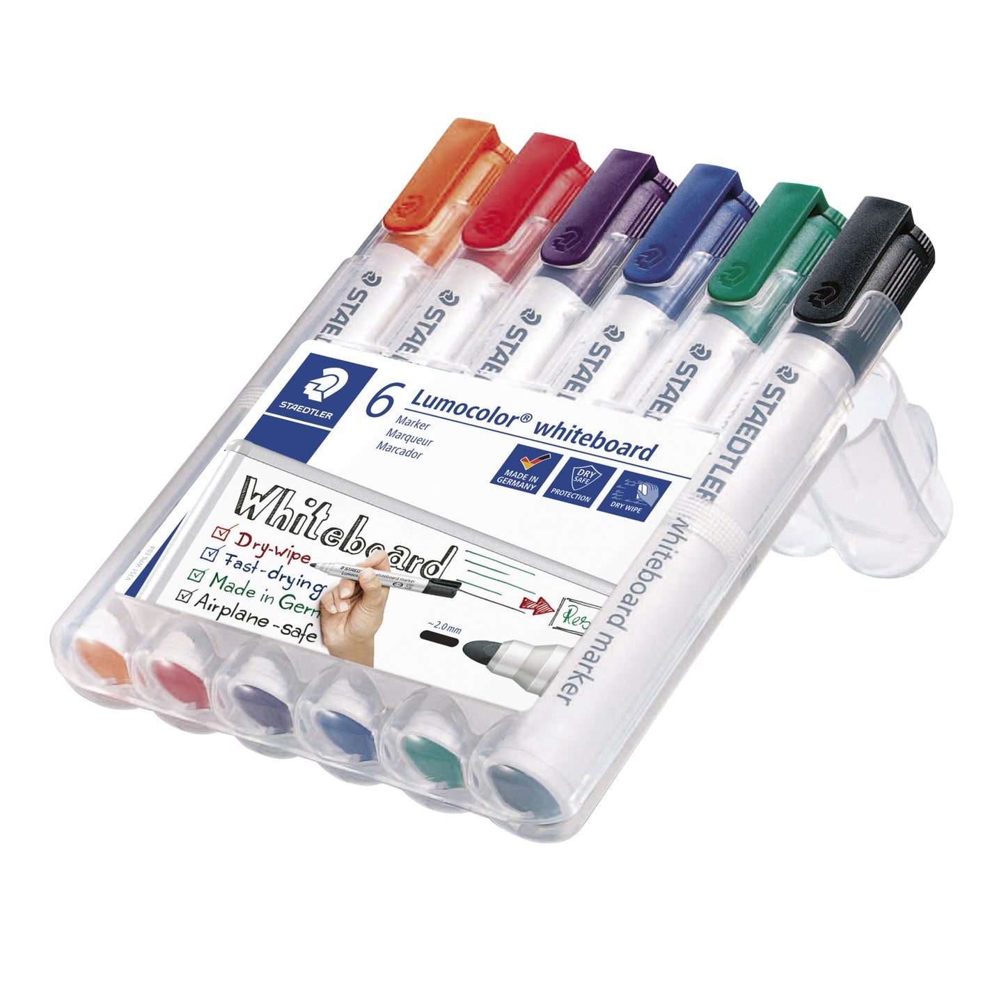 Staedtler Lumo 351 Whiteboard Viltstift 6 Stuks Assorti - 2