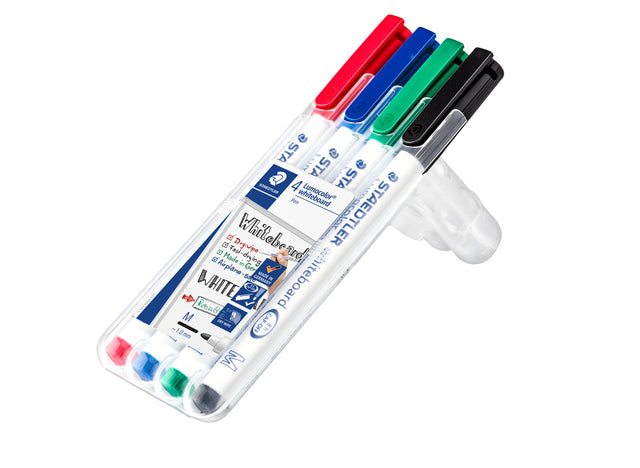 Viltstift Staedtler 301 Whiteboard Rond 1mm Assortiment