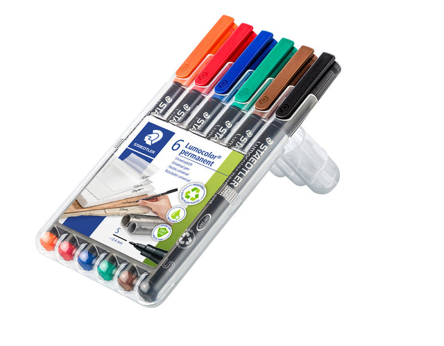 Viltstift Staedtler OHP Lumocolor SF Zwart, Perm, 0,4mm - 2