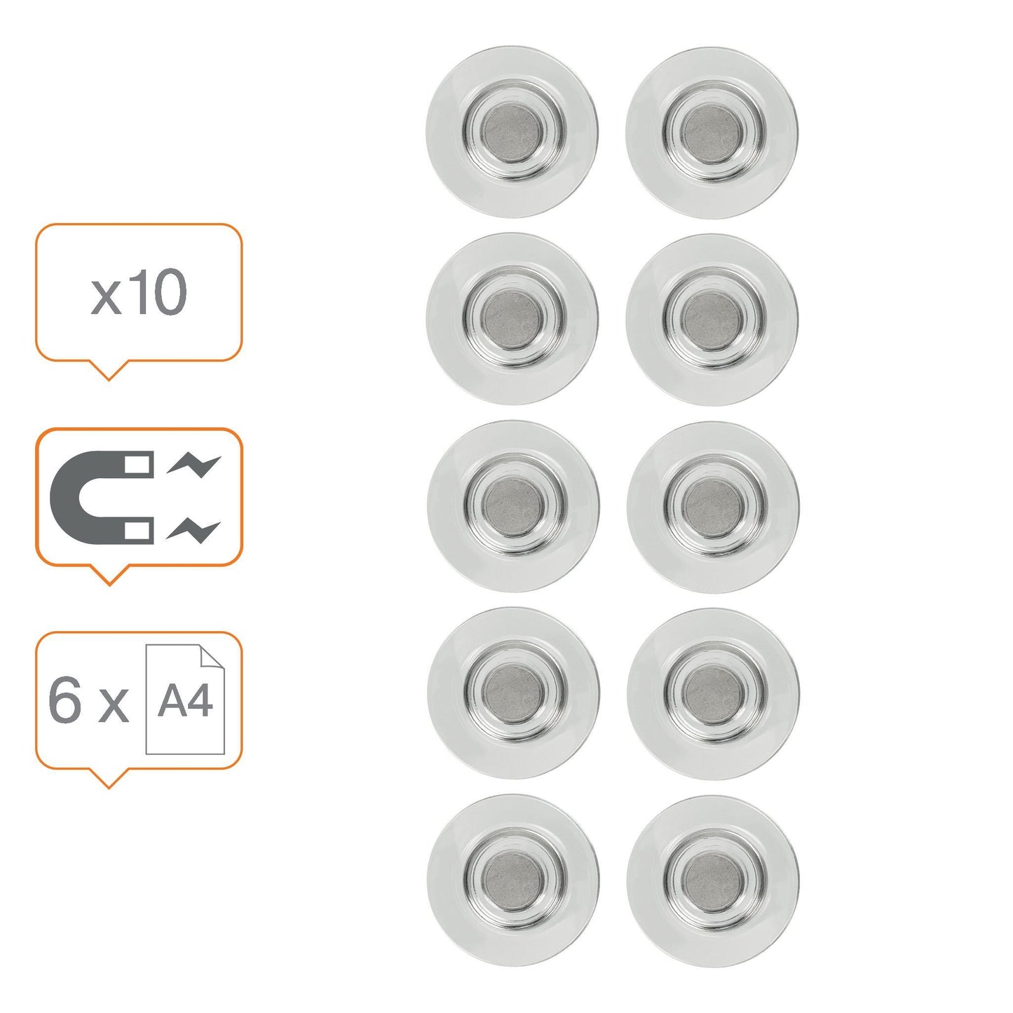Glasbordmagneet Nobo, 32mm, extra sterk - 3