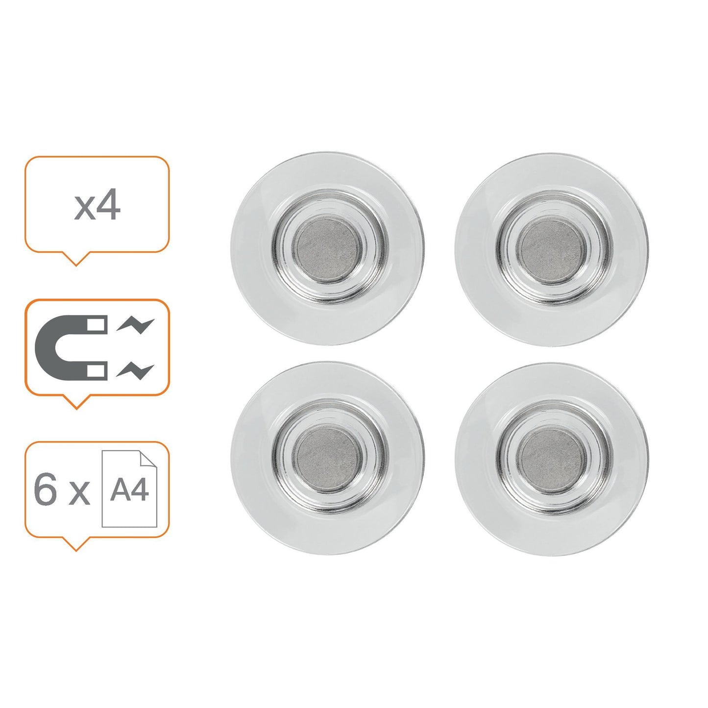 Glasbordmagneet Nobo, 32mm, extra sterk - 3