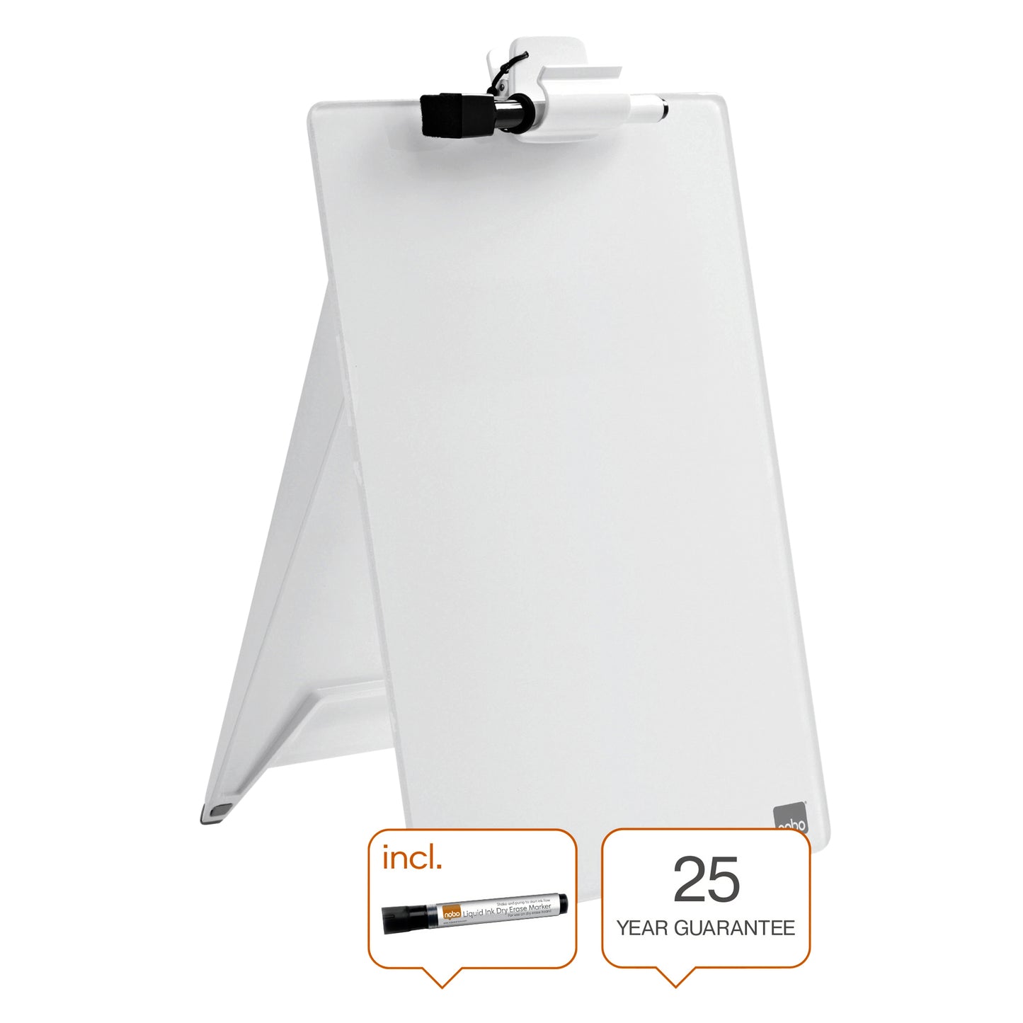 Nobo Diamond glas flipover met schrijf- en plakfunctie