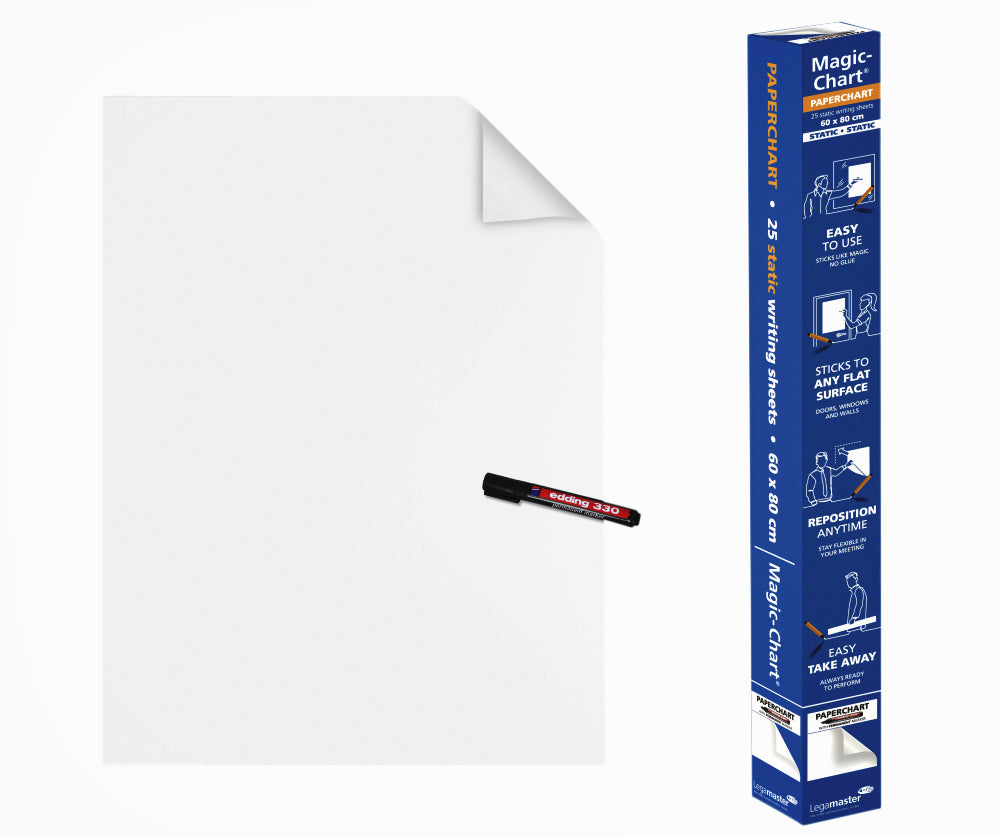 Legamaster PaperChart 60x80cm wit statisch en herbruikbaar