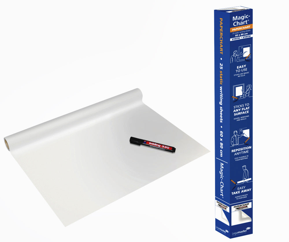 Legamaster PaperChart 60x80cm wit statisch en herbruikbaar - 3