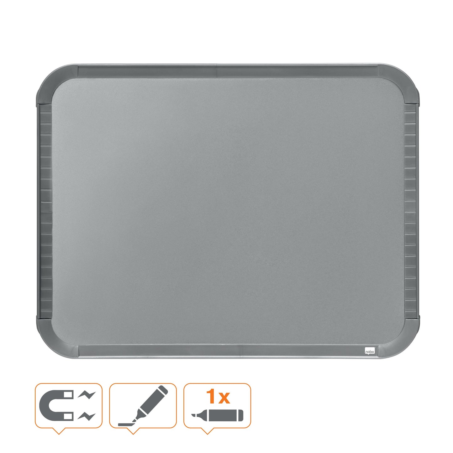 Nobo Slimline Whiteboard 22x28cm Zilver Gelakt - 2