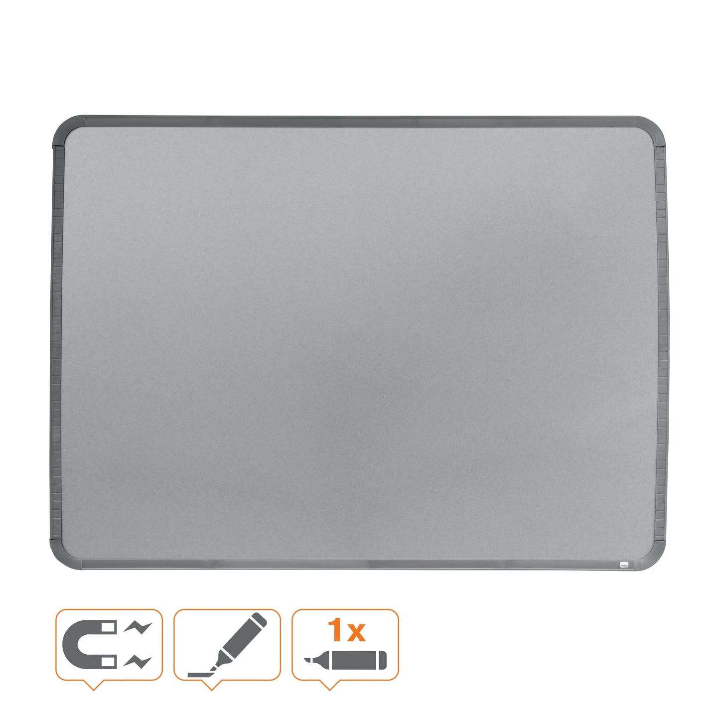 Whiteboard Nobo Slimline 43x58cm Zilver, magnetisch en droog uitwisbaar - 2