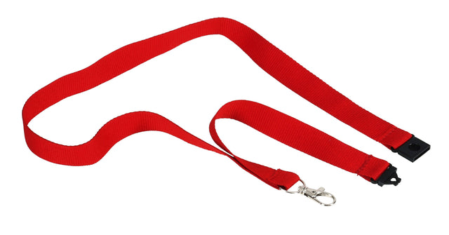 Badgekoord Europel Rood Met Karabijnhaak en Veiligheidssluiting - 2