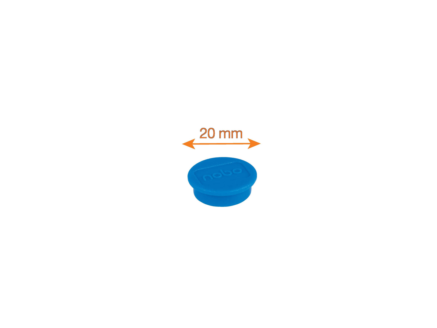Magneet NOBO Ø20mm blauw, 120 gram draagkracht - 2