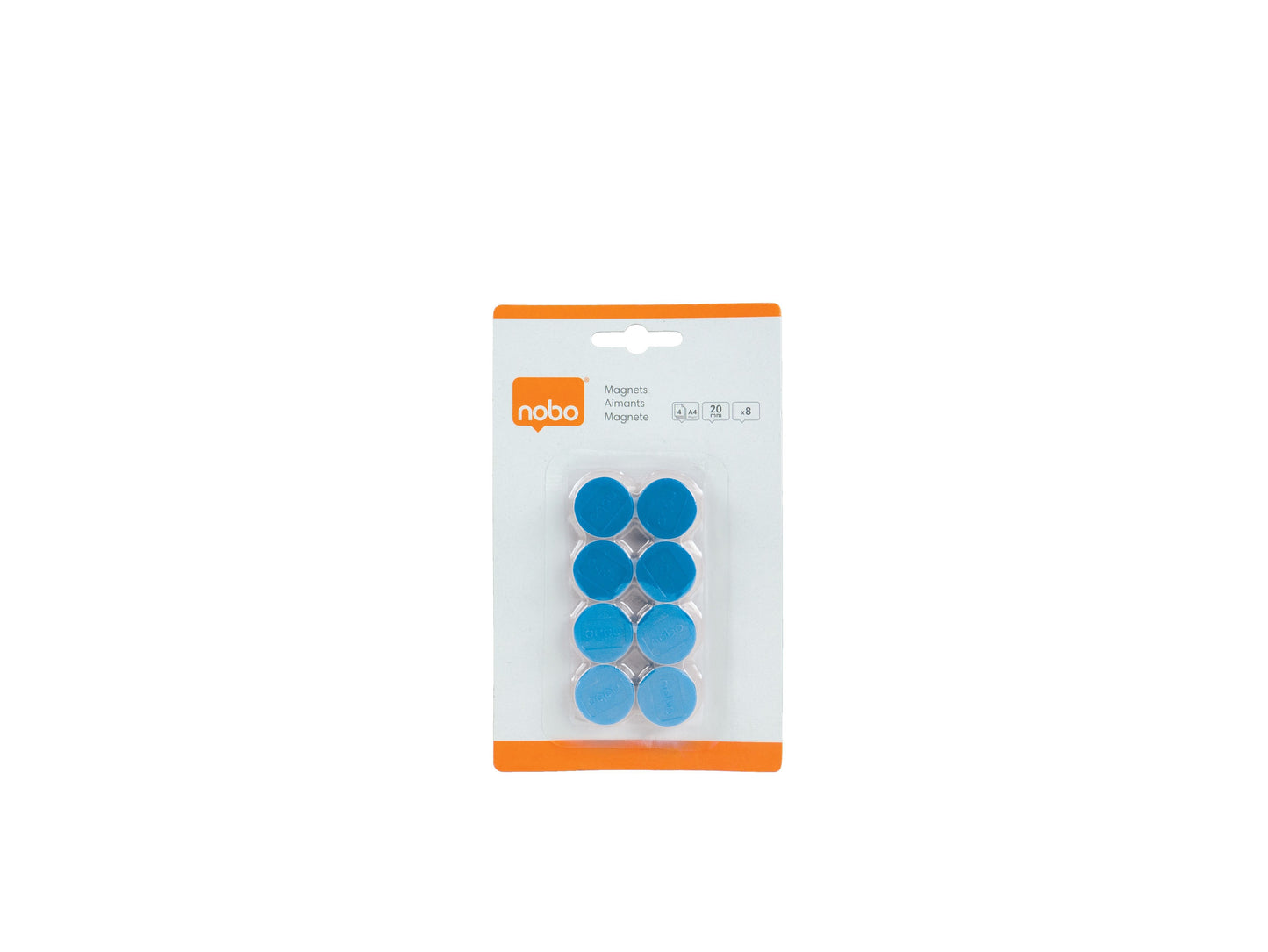 Magneet NOBO Ø20mm blauw, 120 gram draagkracht - 3