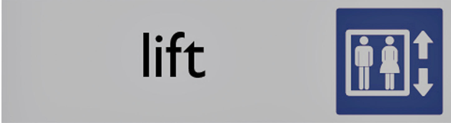Informatiebord Posta Pictogram Lift 165x44mm