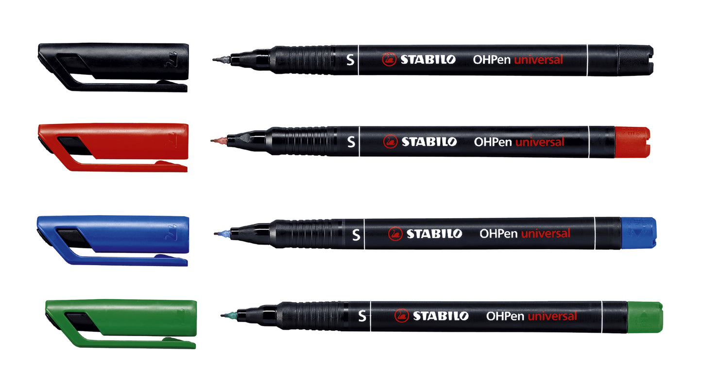 Viltstift Stabilo OHP Rond SF Zwart, 0,4mm