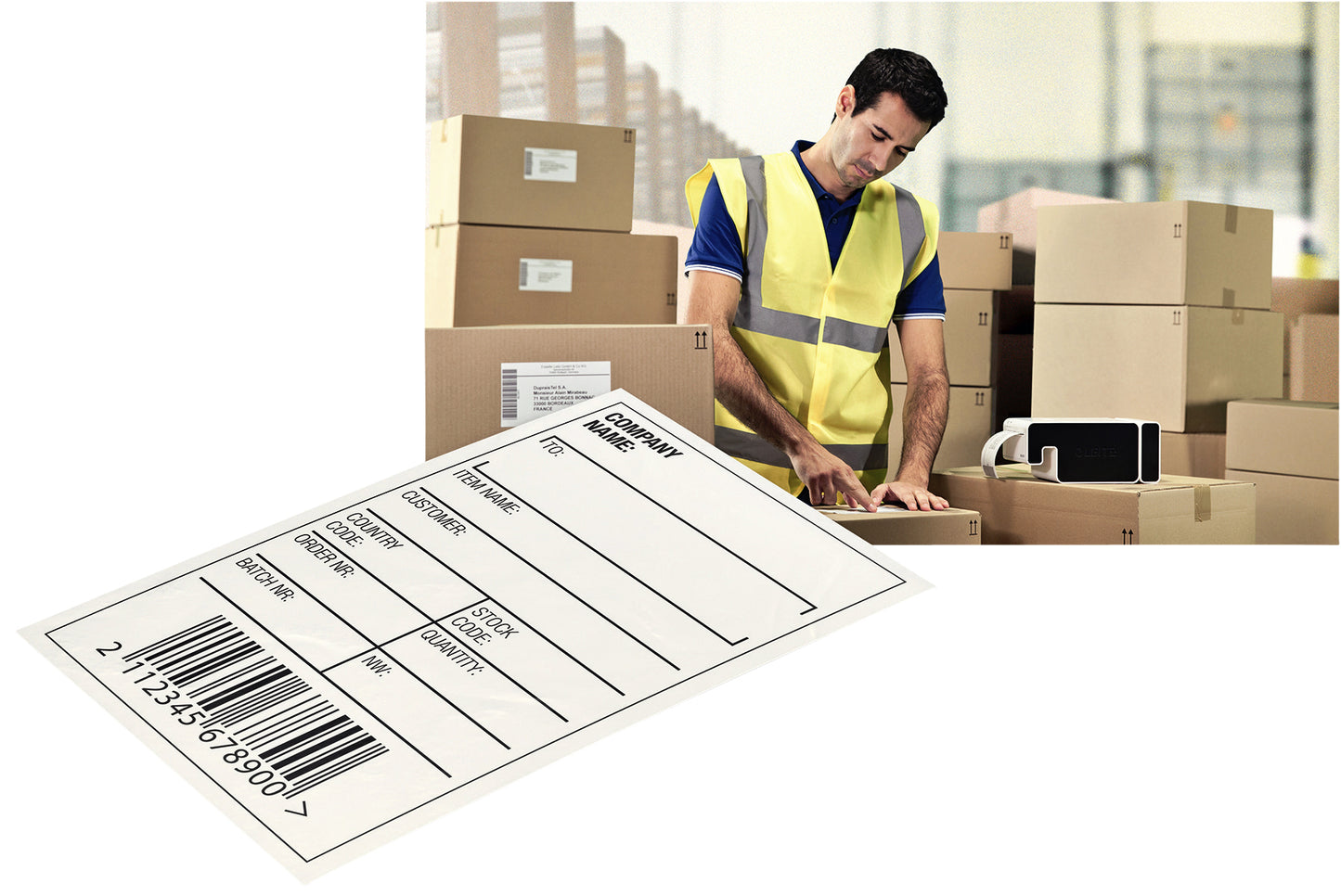 Leitz Icon 61mm x 22m Wit Papierlabel Rol, Permanent Kleeflaag - 2