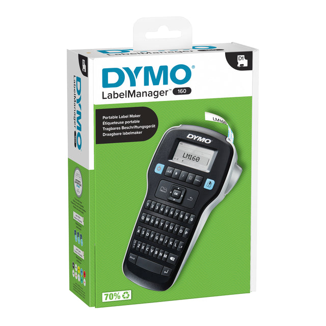 Dymo LabelManager 160 QWERTY labelprinter met 12mm tape