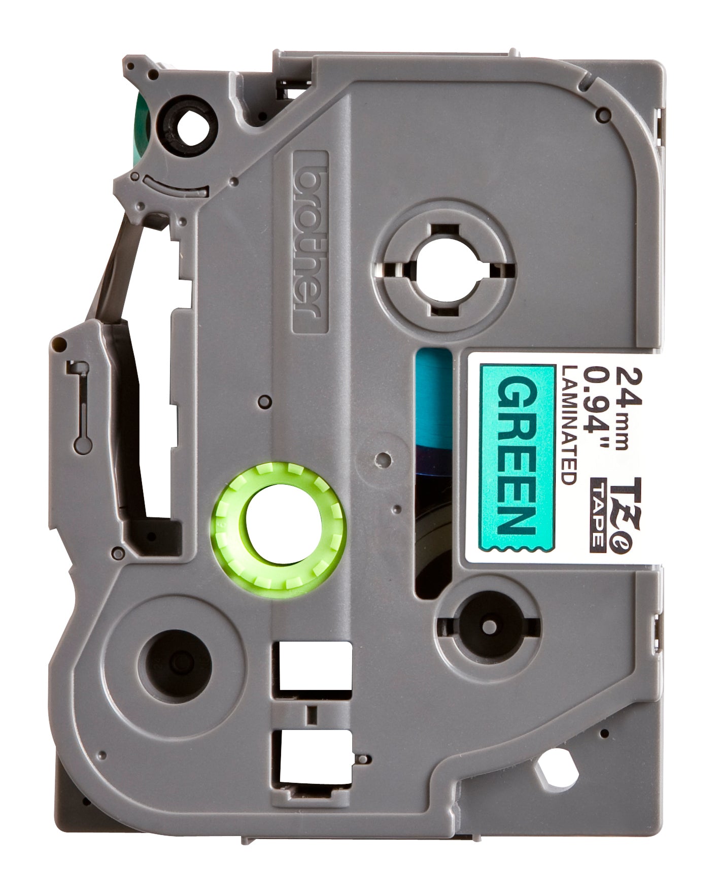 Brother TZE-751 24mm groen/zwart gelamineerde labeltape - 2
