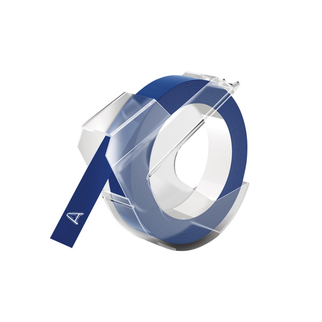 Relieftape Dymo embossing vinyl 9mm blauw