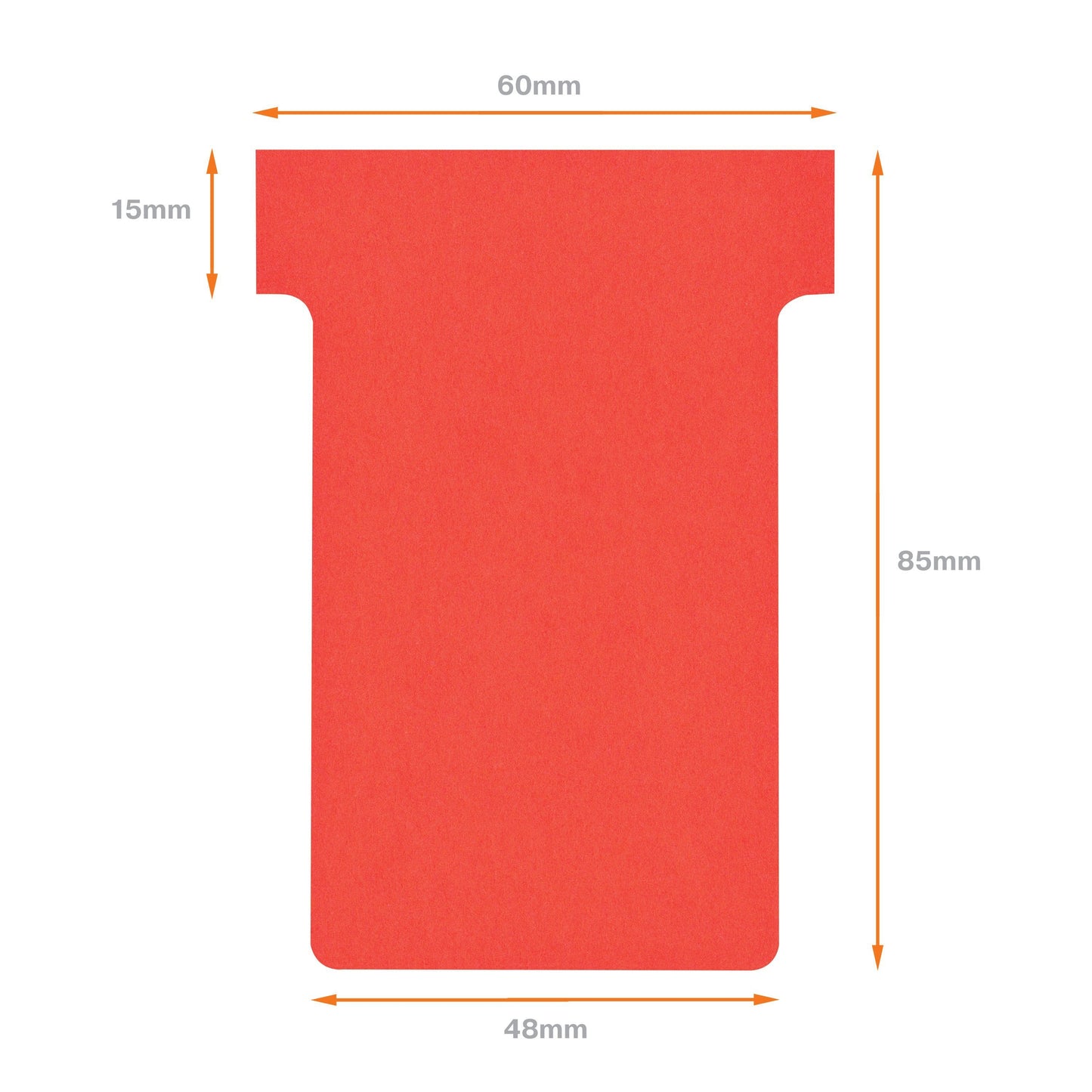 T-Kaart Nobo NR 2 48mm Rood, Pak van 100 - 3