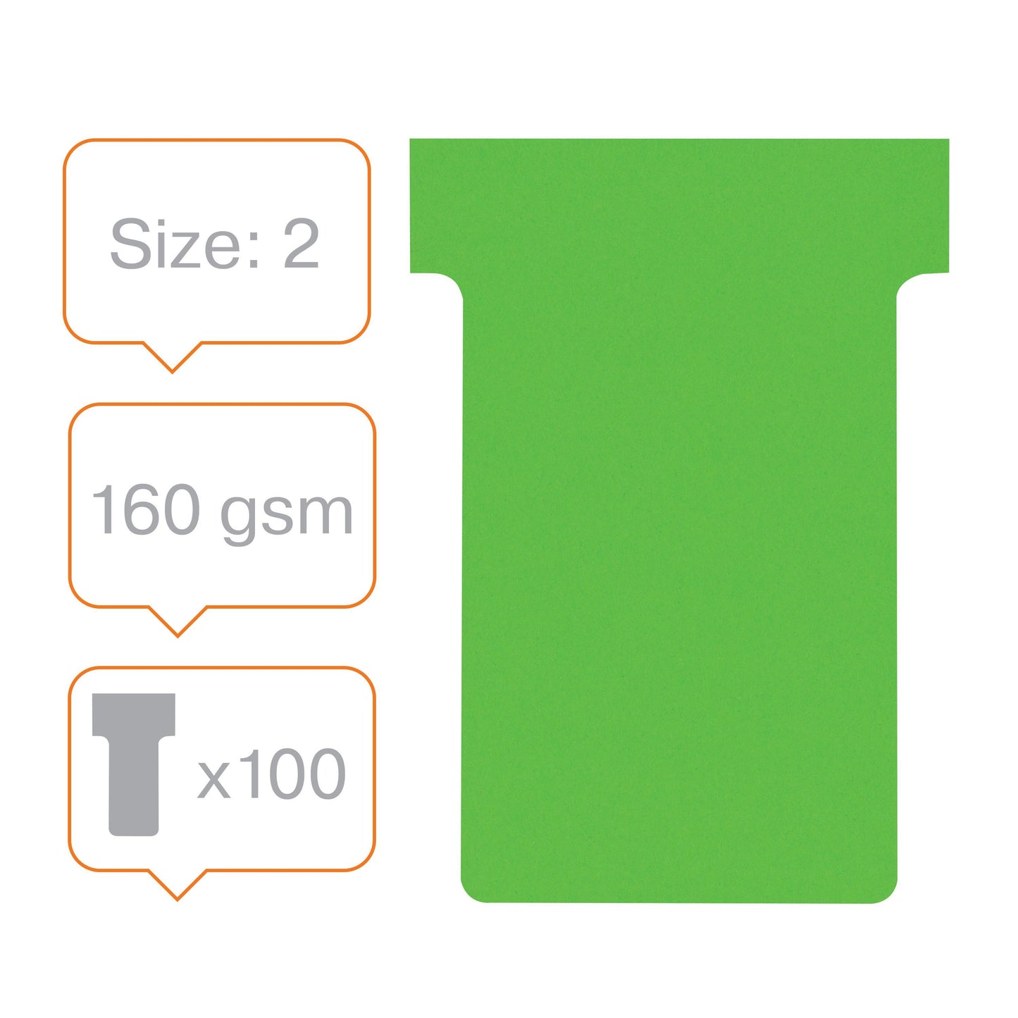Planbord T-Kaart Nobo Nr 2 Groen, 48mm breed, pak 100 stuks - 3