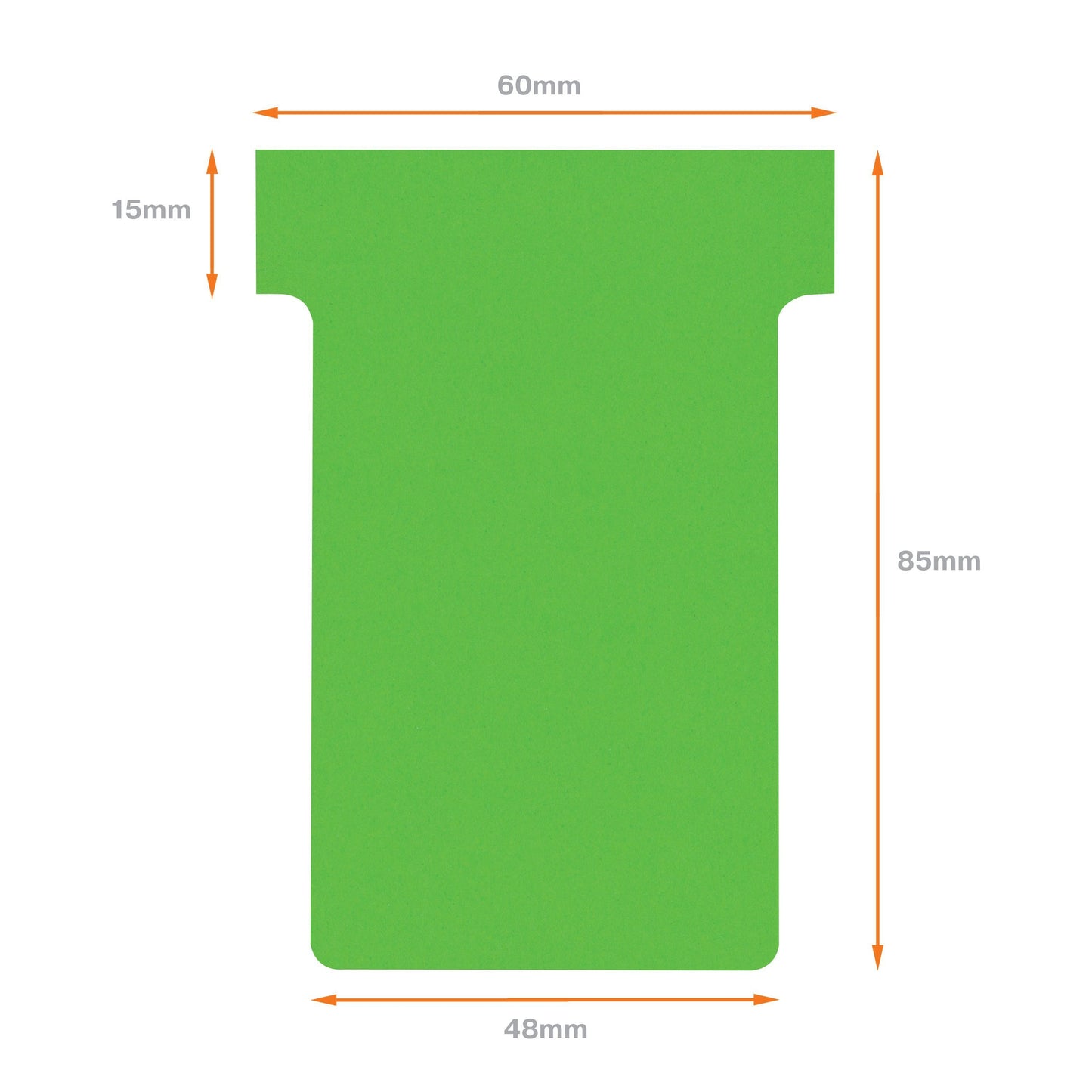 Planbord T-Kaart Nobo Nr 2 Groen, 48mm breed, pak 100 stuks - 4