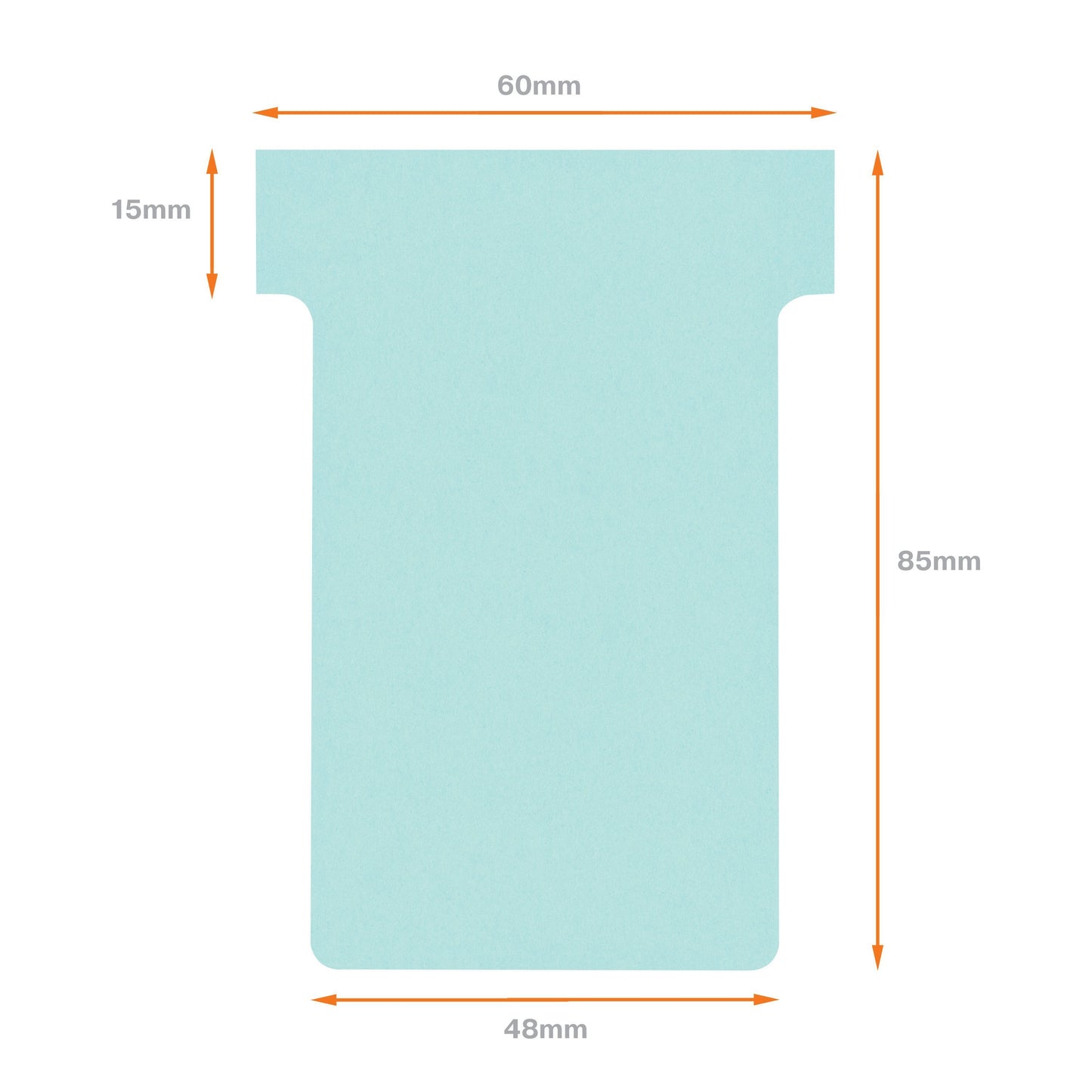 PLANBORD T-KAART Nobo Blauw 48mm, Pak à 100 stuks - 4